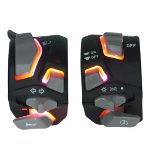 Universal Motorcycle Handlebar Switch – Headlight, Turn Signal, Horn, Start/Kill with LED (7/8" 22mm)