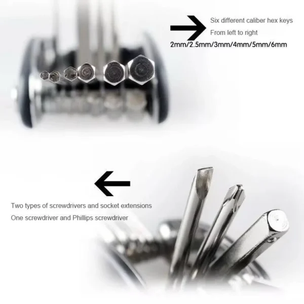 16-in-1 Bicycle & Motorcycle Repair Tool Set – Folding Multifunction Pocket Tools